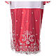 Aube blanche doublure satin rouge dentelle fleurs polyester s2