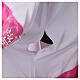 Alb with purple satin border and lace, crosses and flowers, lateral pleats s9