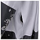 Aube blanche satin noir dentelle fleurs et croix polyester s8