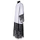 White alb black satin lace flowers crosses polyester s4