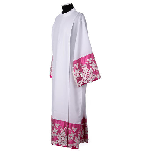 White alb purple satin with cross lace 4