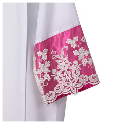 White alb purple satin with cross lace 5