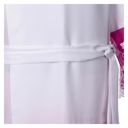 White alb purple satin with cross lace 8