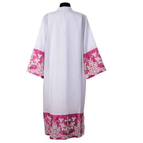 White alb purple satin with cross lace 9