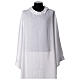 Pure white linen monastic priestly alb with pointed hood s2