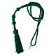 Cordoniera croce pettorale vescovile verde menta nodo salomone s1
