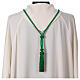 Cordoniera croce pettorale vescovile verde menta nodo salomone s4