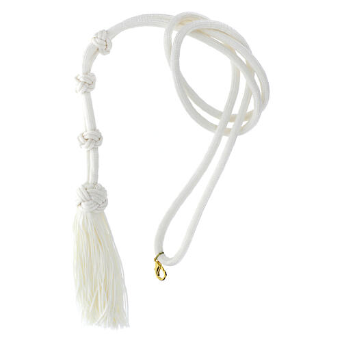 Cream-coloured cord for bishop's pectoral cross with Solomon's knot 1