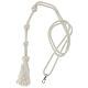 Cream-coloured cord for bishop's pectoral cross with Solomon's knot s5