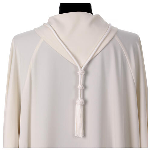 Cordon croix pectorale pour évêque crème noeud Salomon 4