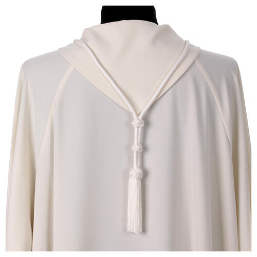 Cream bishop's pectoral cross cord, Solomon knot 4