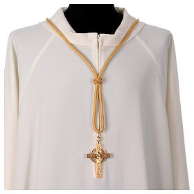 Cordón episcopal cruz pectoral oro nudo salomón