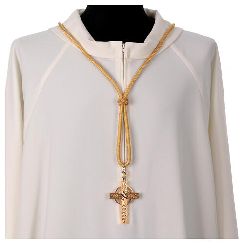 Cordoniera vescovile croce pettorale oro nodo salomone 2