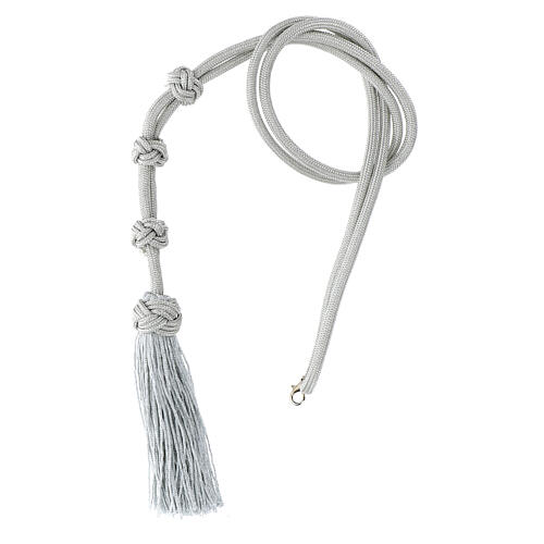 Silver cord for bishop's pectoral cross with Solomon's knot 1