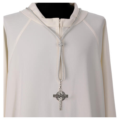 Silver cord for bishop's pectoral cross with Solomon's knot 2