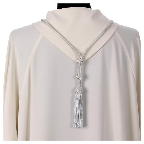 Silver cord for bishop's pectoral cross with Solomon's knot 4