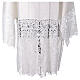 White surplice with macramé lace, IHS pattern, cotton and silk s3