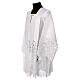White surplice with macramé lace, IHS pattern, cotton and silk s4