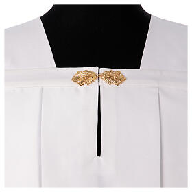 White surplice top with macramé lace IHS cotton/silk