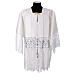 White surplice top with macramé lace IHS cotton/silk s1