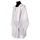 White surplice top with macramé lace IHS cotton/silk s4