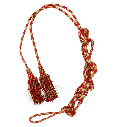 Red and gold priest cincture with chainette fringe | online sales on ...