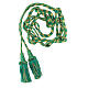 Corde pour aube sacerdotale XL or et vert menthe frange torse et chainette 5 m s2
