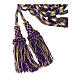 Priest cincture with chainette fringe, purple and gold, XL model s3