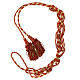 Priest cincture with chainette fringe, red and gold, XL model s5