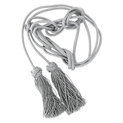 Monochromatic priest cincture with Solomon's knot, silver 1