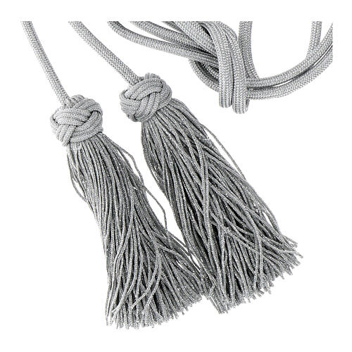 Monochromatic priest cincture with Solomon's knot, silver 3