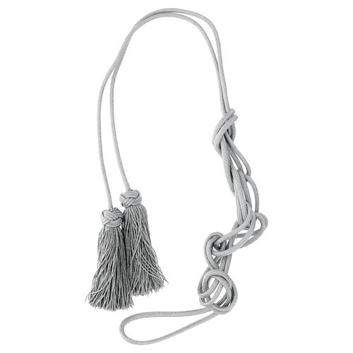 Monochromatic priest cincture with Solomon's knot, silver 5