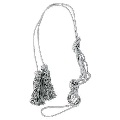 Silver priest cincture with Solomon knot solid color 5