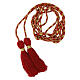 Priest cincture, red and gold, simple tassel s2
