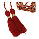 Priest cincture, red and gold, simple tassel s4