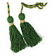 Priest cincture, olive green and gold, simple tassel s4