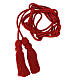 Solid red cincture for priest with Solomon's knot s1