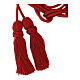 Solid red cincture for priest with Solomon's knot s3