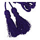 Solid purple cincture for priest with Solomon's knot s4