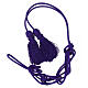 Purple monochrome Solomon knot priest's cincture s5