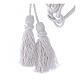 Solid white cincture for priest with Solomon's knot s4