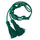 Solid mint green cincture for priest with Solomon's knot s1