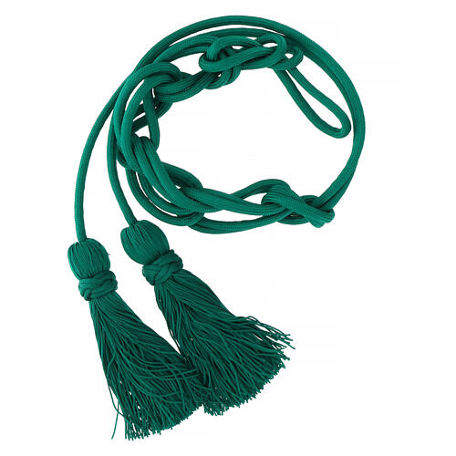 Mint green priest cincture Solomon knot 2