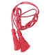 Camellia pink priest's cincture with Solomon knot s2