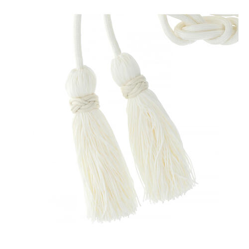 Priesterzingulum, einfarbig, cremefarben, Salomonsknoten 4