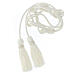 Solid cream-coloured cincture for priest with Solomon's knot s1