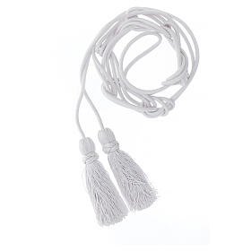 Monochromatic white cincture for priest with Solomon's knot, XL model