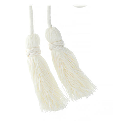 Priesterzingulum, XL, einfarbig, cremefarben, Salomonsknoten, 5 m 4