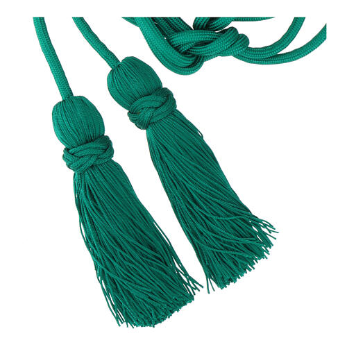 Monochromatic mint green cincture for priest with Solomon's knot, XL model 4