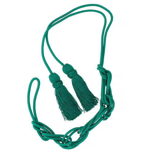 Cingolo sacerdotale nodo salomone tinta unita color verde menta XL 5 metri 6